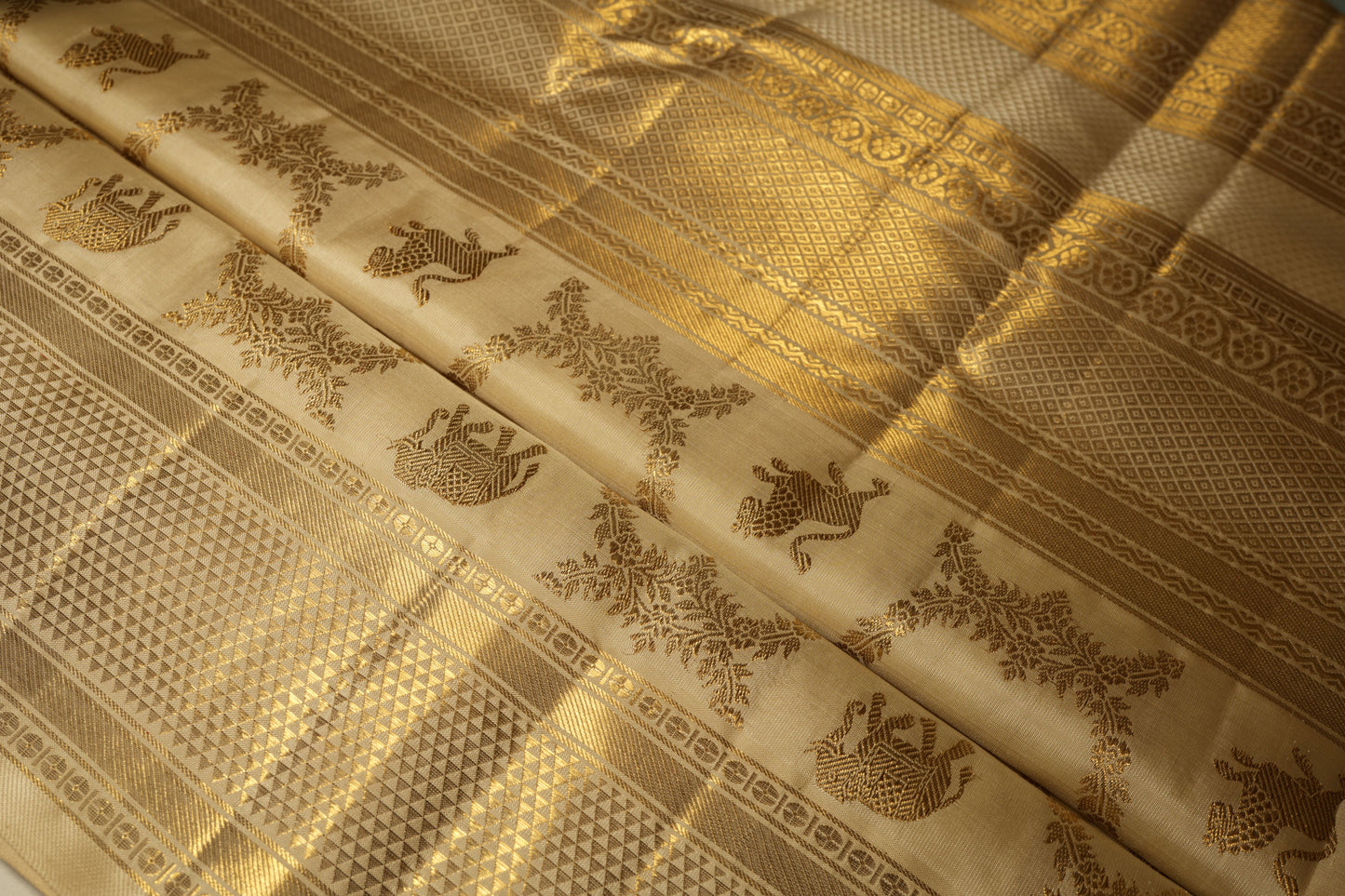 Ambaram Kanjivaram Silk Saree -AMB-AGBG- 070 (3 Gram Gold Zari)