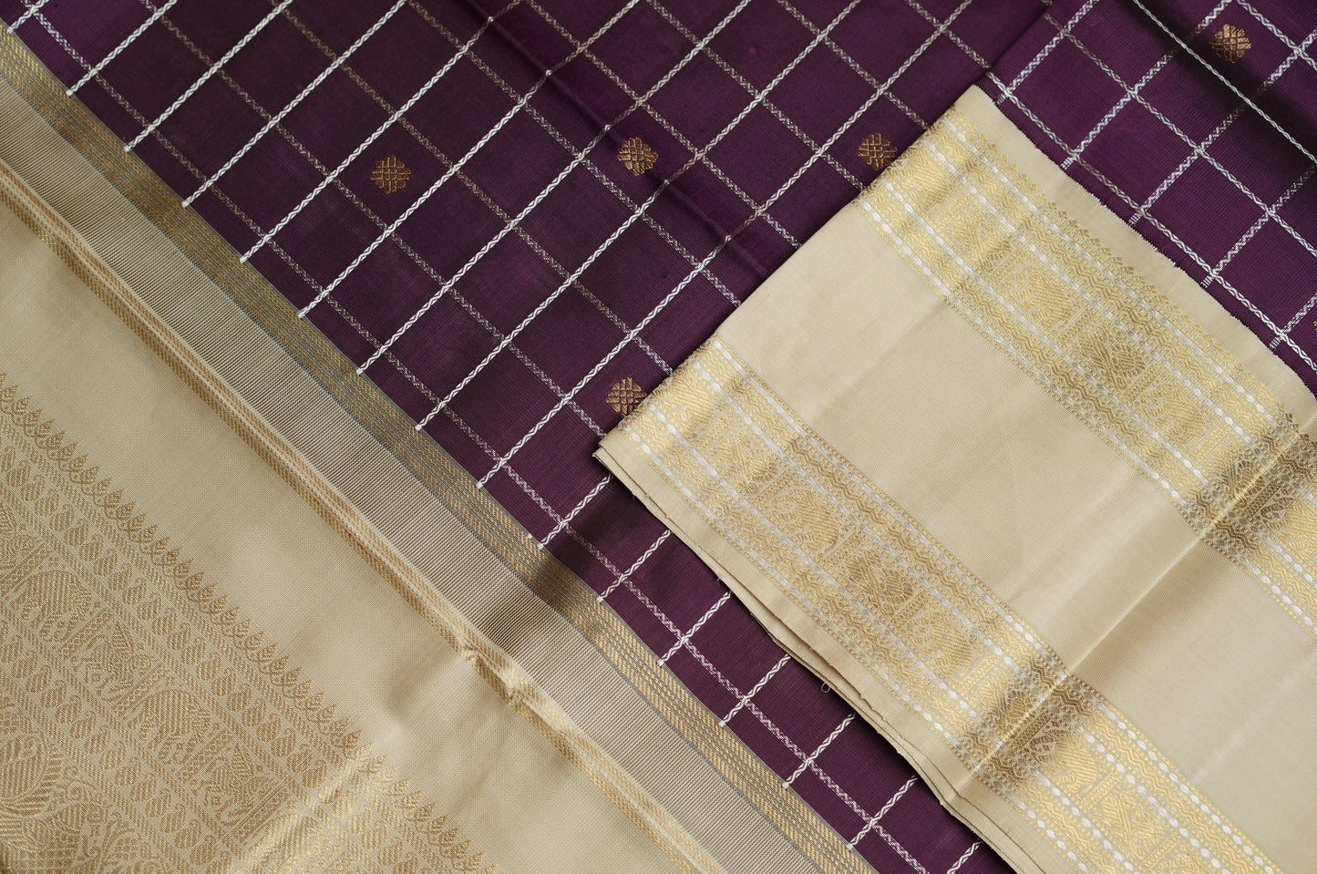 Ambaram Kanjivaram Silk Saree -AMB-PURGO-021 (3 Gram Gold Zari)