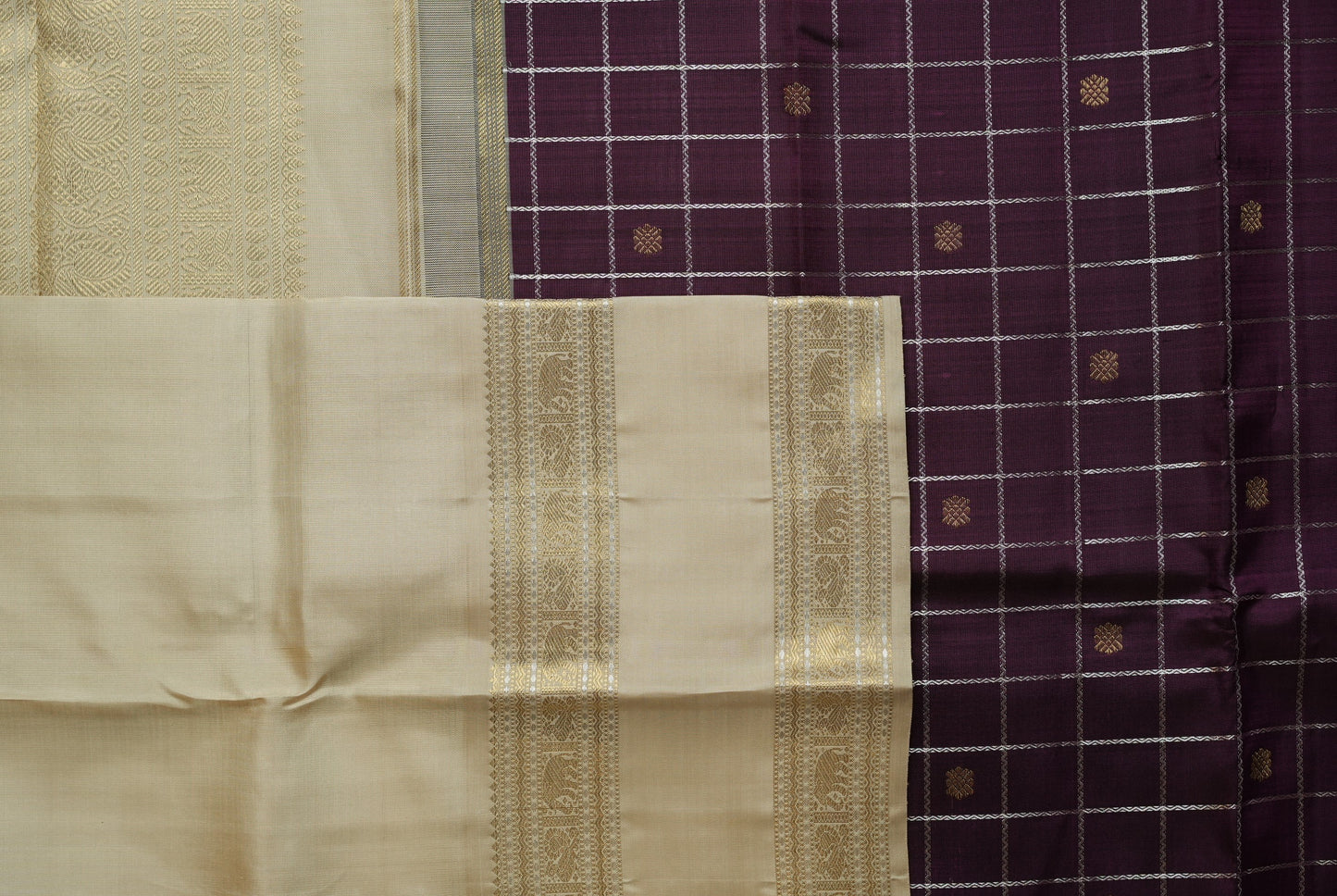 Ambaram Kanjivaram Silk Saree -AMB-PURGO-021 (3 Gram Gold Zari)