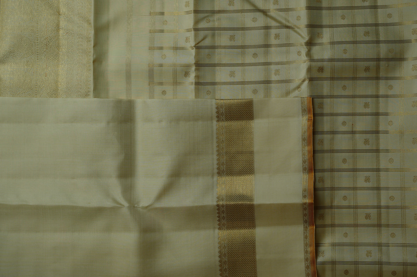 Ambaram Kanjivaram Silk Saree -AMB-IVGL-026 (3 Gram Gold Zari)