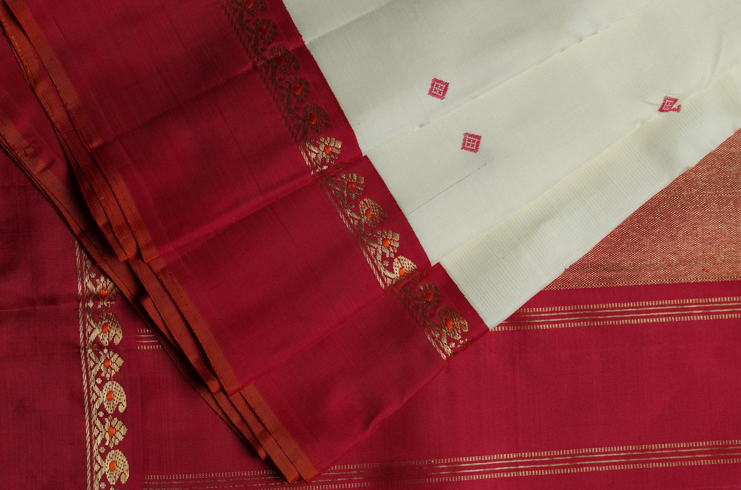 Ambaram Kanjivaram Silk Saree -AMB-MRGLD-032 (3 Gram Gold Zari)