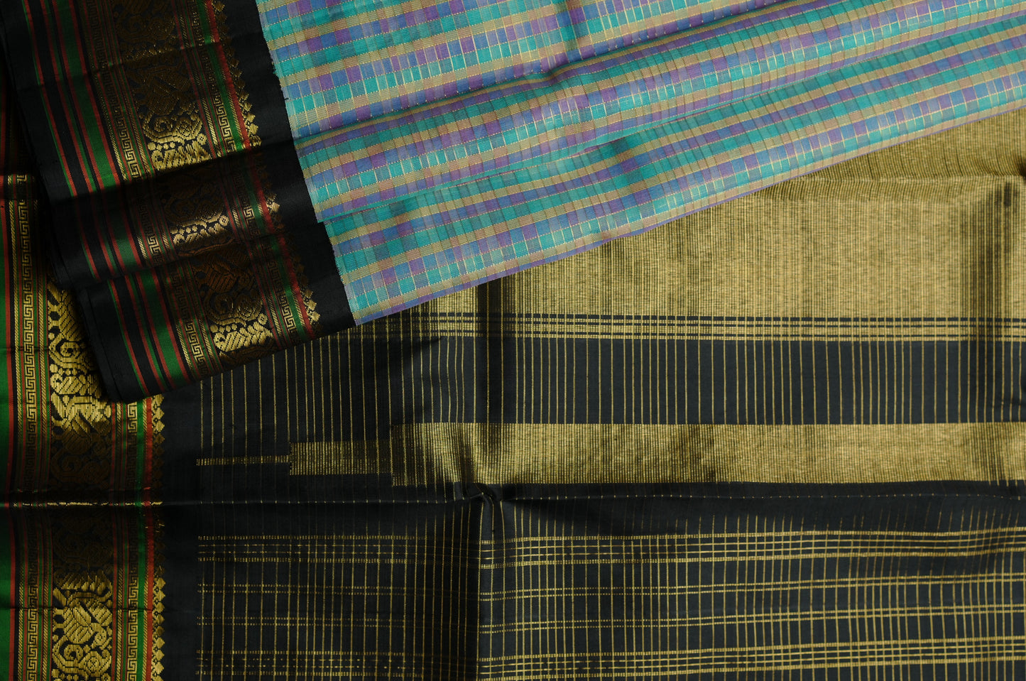 Ambaram Kanjivaram Silk Saree -AMB-BLKGL-033 (3 Gram Gold Zari)