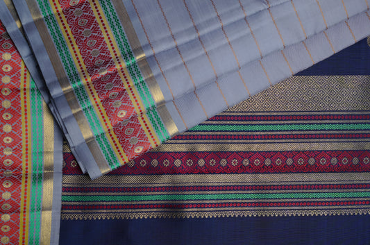 Ambaram Kanjivaram Silk Saree -AMB-GRBL-034 (3 Gram Gold Zari)