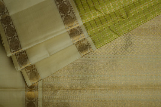 Ambaram Kanjivaram Silk Saree -AMB-IVGDGR-045 (3 Gram Gold Zari)