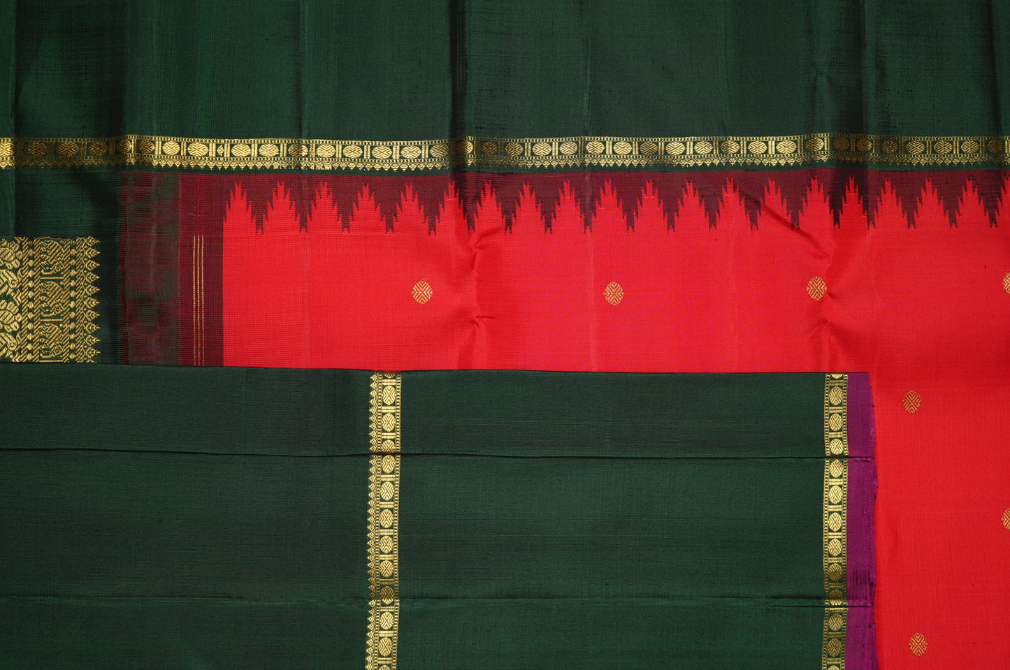 Ambaram Kanjivaram Silk Saree -AMB-CRMRD-066 (3 Gram Gold Zari)