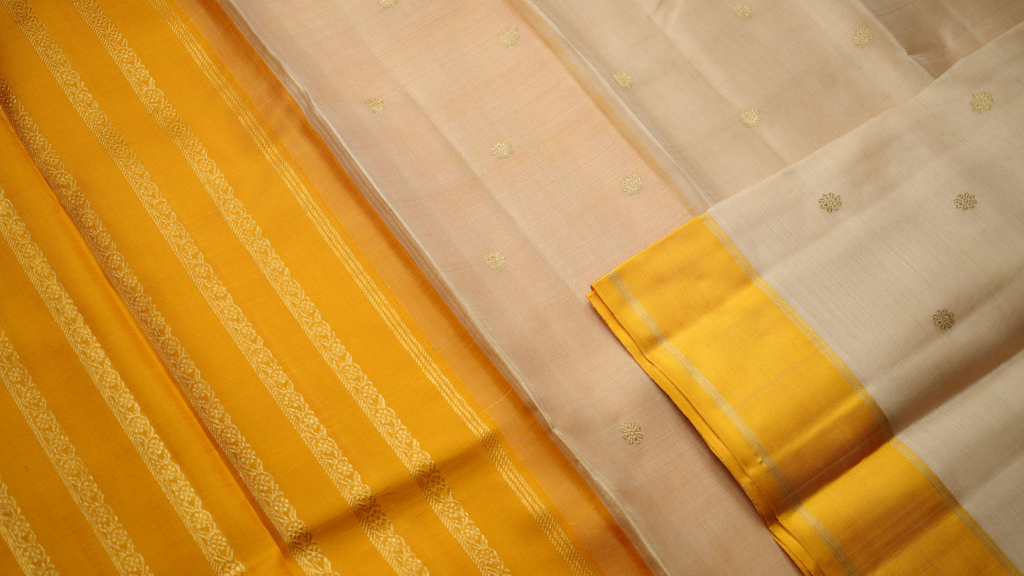 Ambaram Pure Silk Organza Kanjivaram Saree -AMB-BEORGGD-062 (3 Gram Gold Zari)