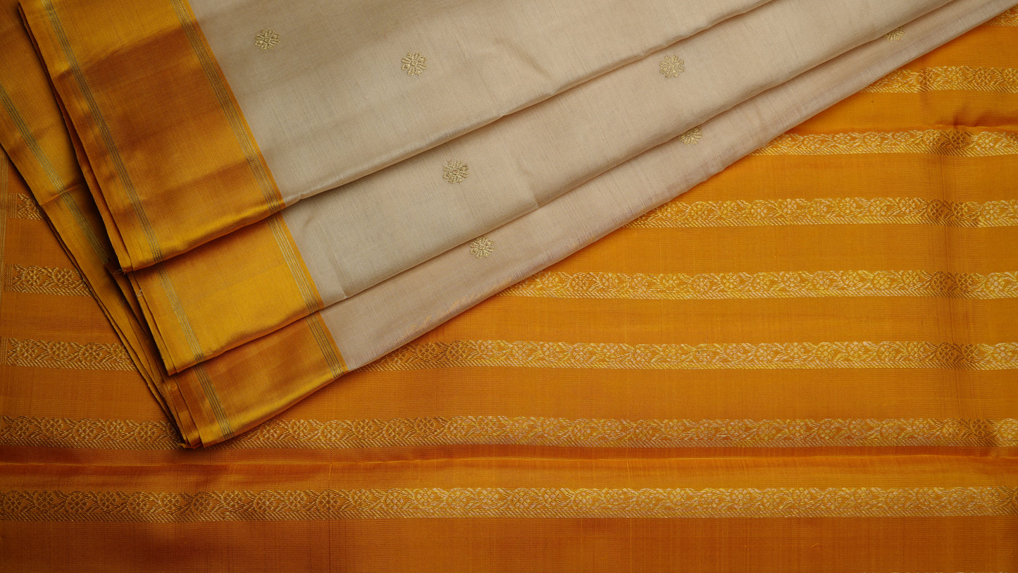 Ambaram Pure Silk Organza Kanjivaram Saree -AMB-BEORGGD-062 (3 Gram Gold Zari)