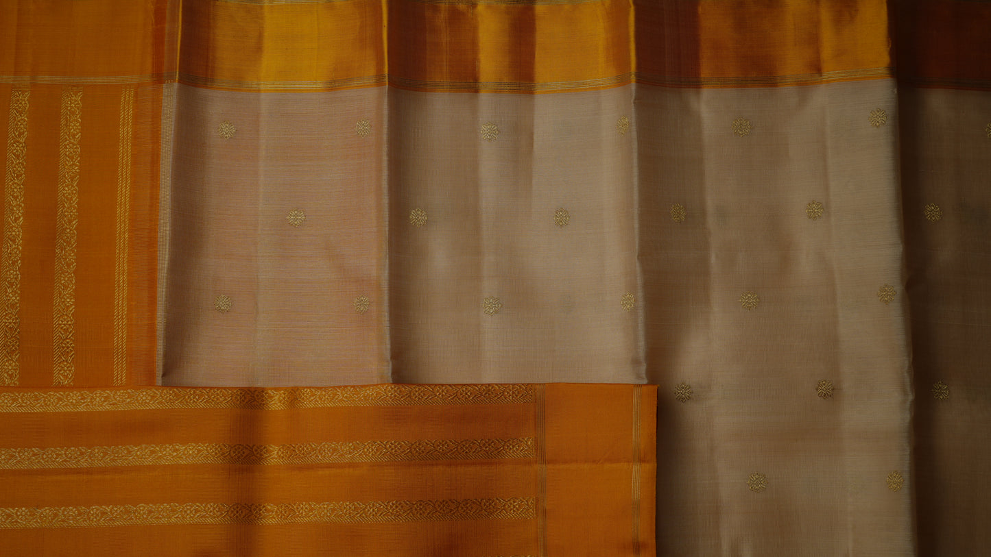 Ambaram Pure Silk Organza Kanjivaram Saree -AMB-BEORGGD-062 (3 Gram Gold Zari)