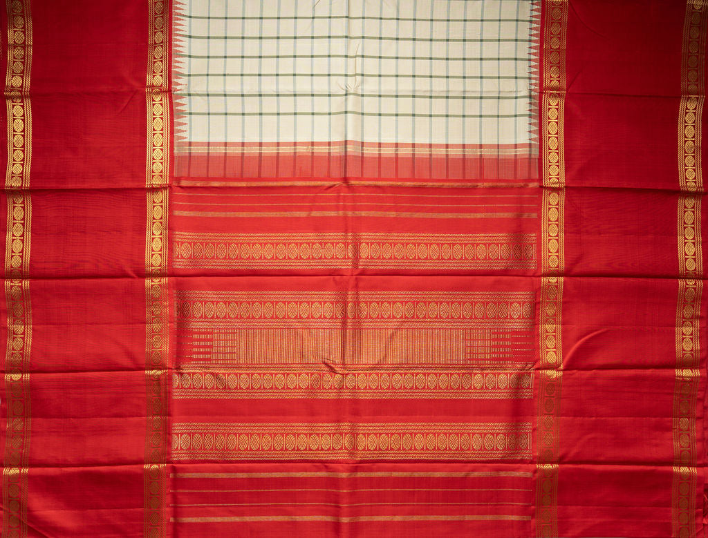Amabaram Kanjivaram Silk Saree – AMB-RD-001 (3 Gram Gold Zari)