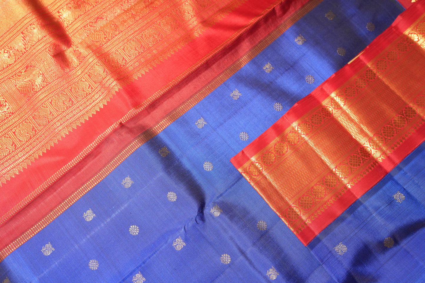 Ambaram Kanjivaram Silk Saree -AMB-RBMR-068 (3 Gram Gold Zari)