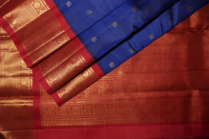 Ambaram Kanjivaram Silk Saree -AMB-RBMR-068 (3 Gram Gold Zari)