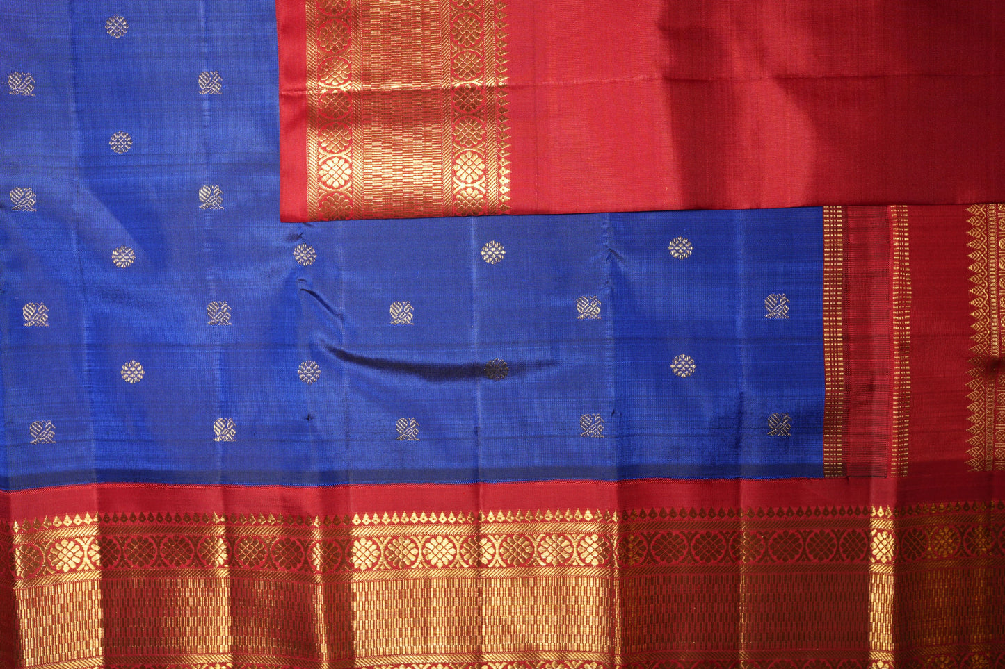 Ambaram Kanjivaram Silk Saree -AMB-RBMR-068 (3 Gram Gold Zari)