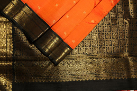 Ambaram Kanjivaram Silk Saree -AMB-ORGBL-069 (3 Gram Gold Zari)