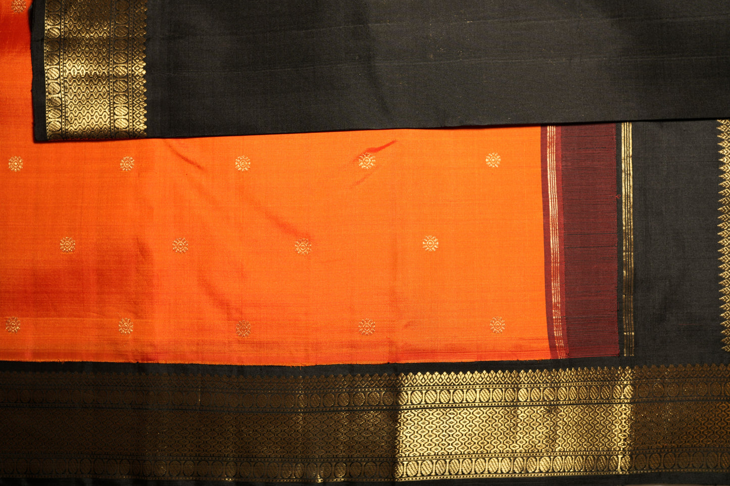 Ambaram Kanjivaram Silk Saree -AMB-ORGBL-069 (3 Gram Gold Zari)