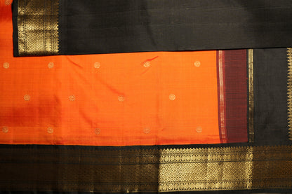 Ambaram Kanjivaram Silk Saree -AMB-ORGBL-069 (3 Gram Gold Zari)