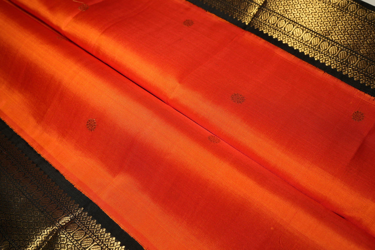 Ambaram Kanjivaram Silk Saree -AMB-ORGBL-069 (3 Gram Gold Zari)