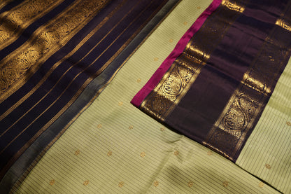 Ambaram Kanjivaram Silk Saree -AMB-PGDB-074 (3 Gram Gold Zari)