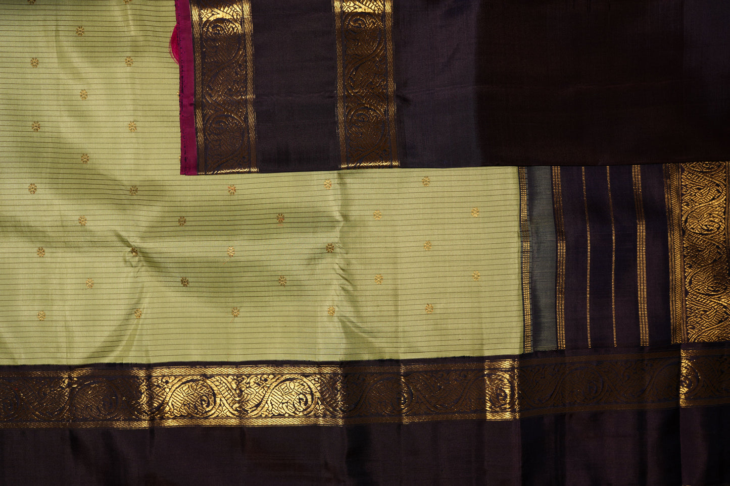 Ambaram Kanjivaram Silk Saree -AMB-PGDB-074 (3 Gram Gold Zari)