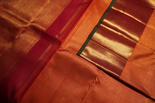 Ambaram Kanjivaram Silk Saree -AMB-DMMG-078 (3 Gram Gold Zari)