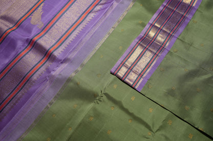 Ambaram Kanjivaram Silk Saree -AMB-OGRP-082 (3 Gram Gold Zari)