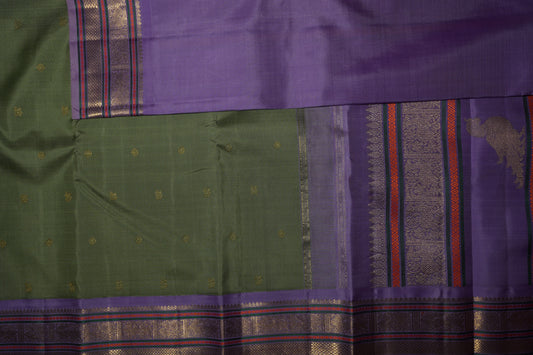 Ambaram Kanjivaram Silk Saree -AMB-OGRP-082 (3 Gram Gold Zari)