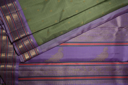 Ambaram Kanjivaram Silk Saree -AMB-OGRP-082 (3 Gram Gold Zari)