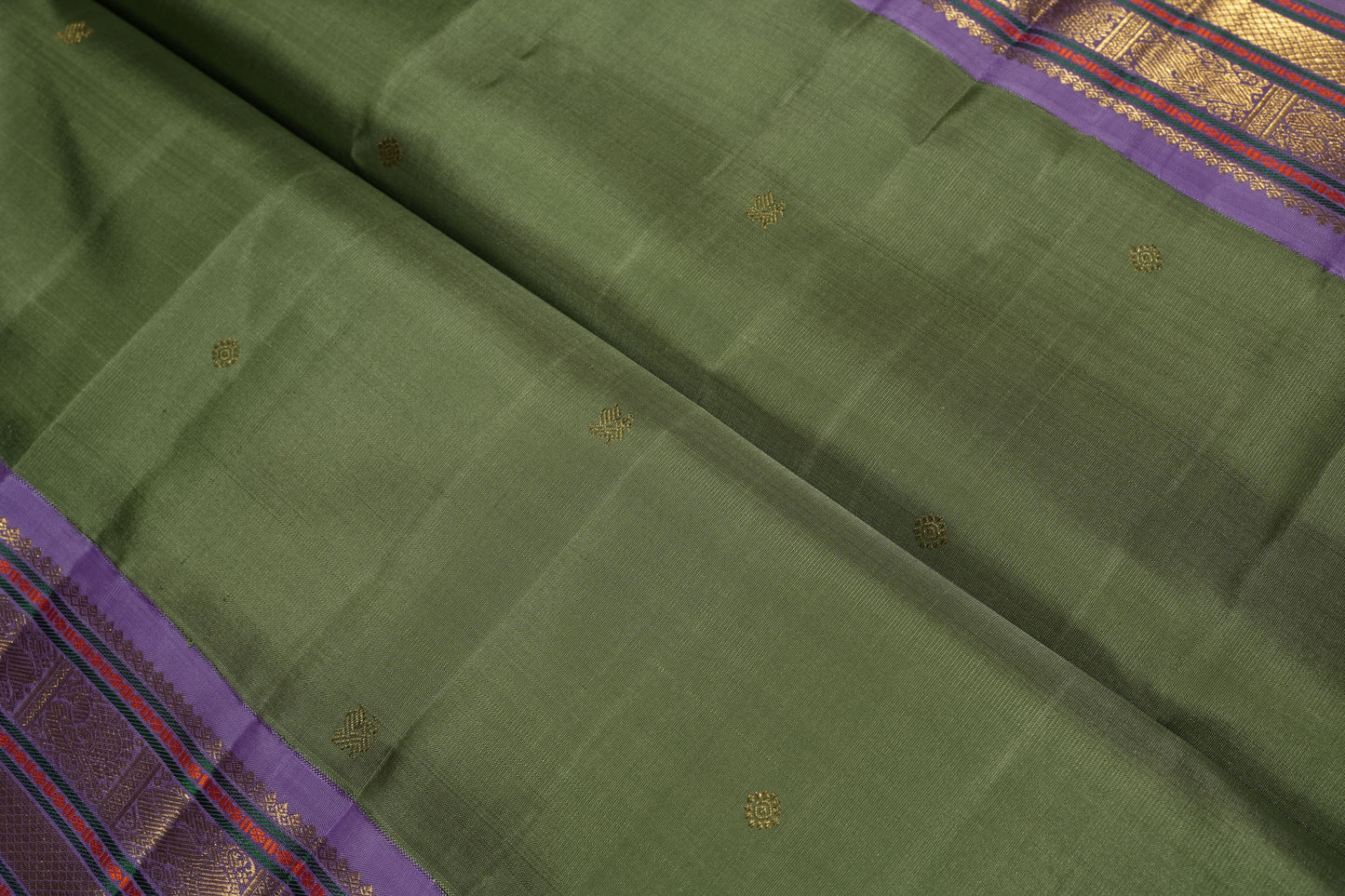Ambaram Kanjivaram Silk Saree -AMB-OGRP-082 (3 Gram Gold Zari)