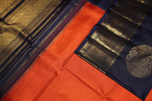 Ambaram Kanjivaram Silk Saree -AMB-NBBO-085 (3 Gram Gold Zari)