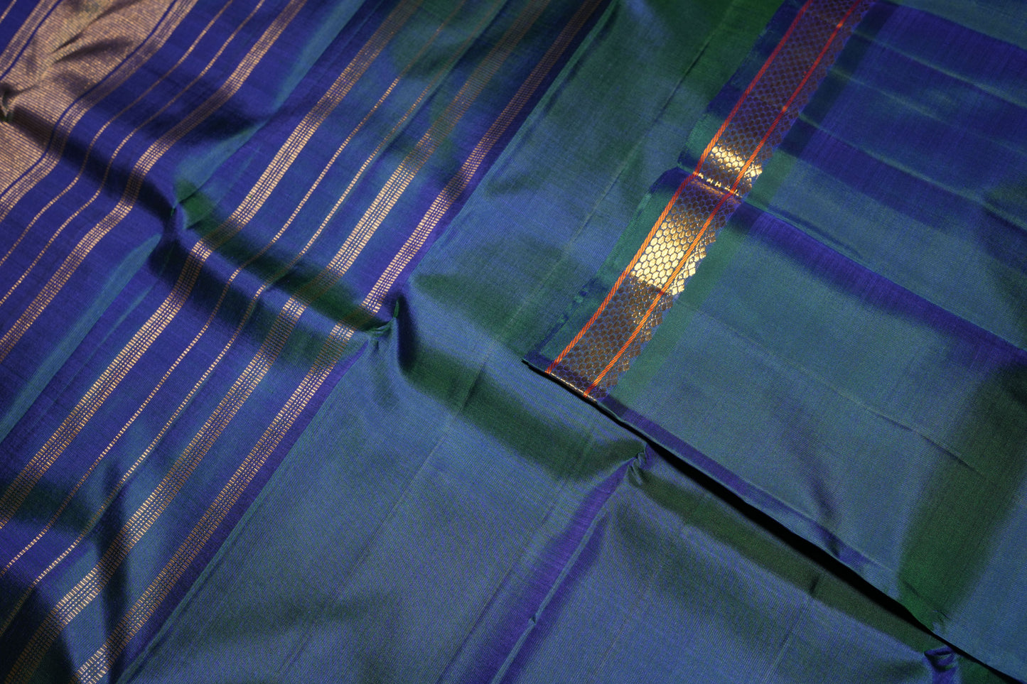 Ambaram Kanjivaram Silk Saree -AMB-PBTG-089 (3 Gram Gold Zari)