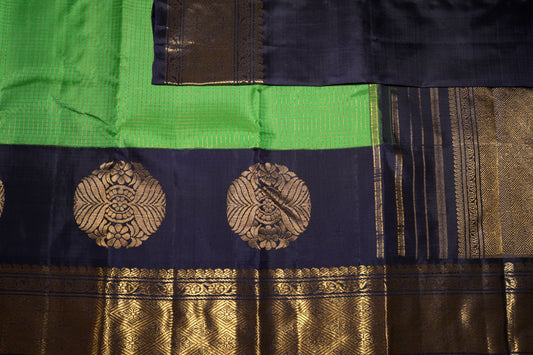 Ambaram Kanjivaram Silk Saree -AMB-PGNBRG-091 (3 Gram Gold Zari)