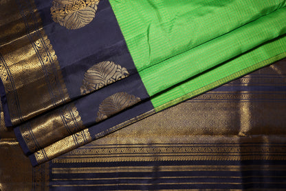 Ambaram Kanjivaram Silk Saree -AMB-PGNBRG-091 (3 Gram Gold Zari)