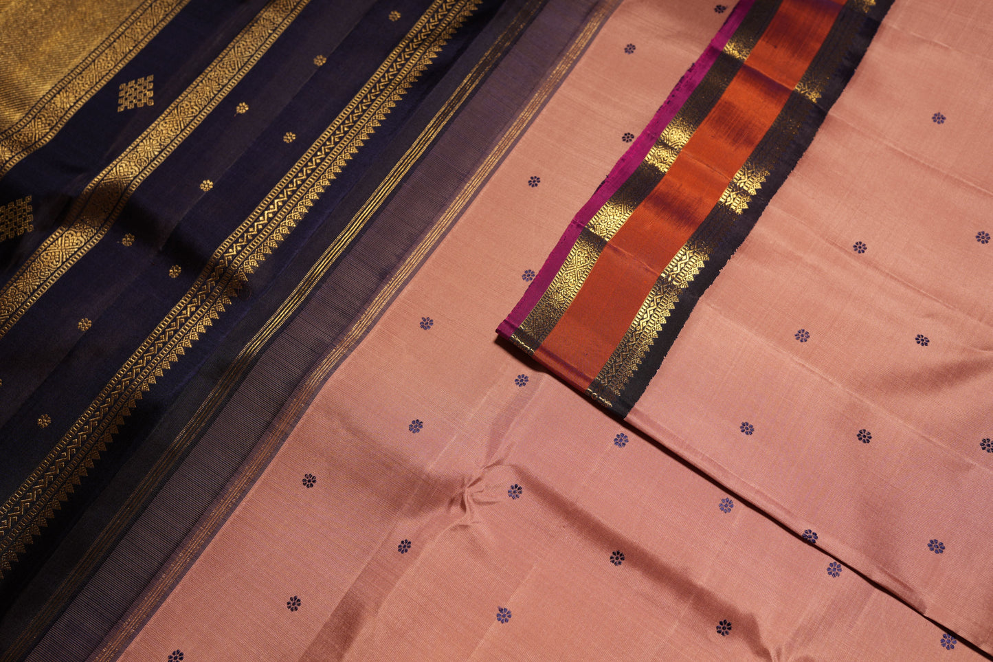 Ambaram Kanjivaram Silk Saree -AMB-DPDB-093 (3 Gram Gold Zari)