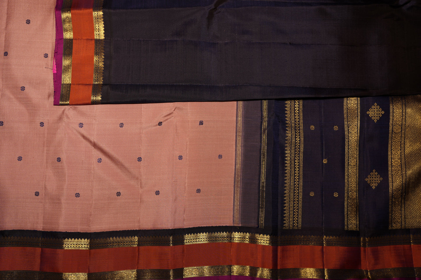 Ambaram Kanjivaram Silk Saree -AMB-DPDB-093 (3 Gram Gold Zari)