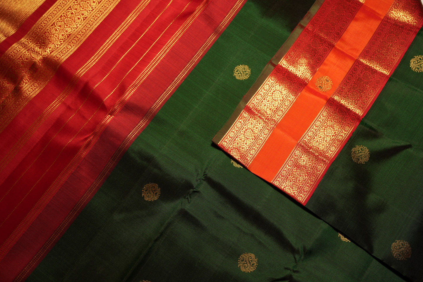 Ambaram Kanjivaram Silk Saree -AMB-EGGZRB-096 (3 Gram Gold Zari)