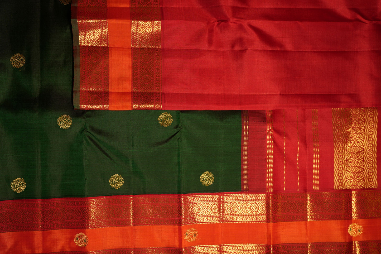 Ambaram Kanjivaram Silk Saree -AMB-EGGZRB-096 (3 Gram Gold Zari)