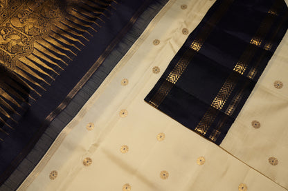 Ambaram Kanjivaram Silk Saree -AMB-IWNB-098 (3 Gram Gold Zari)