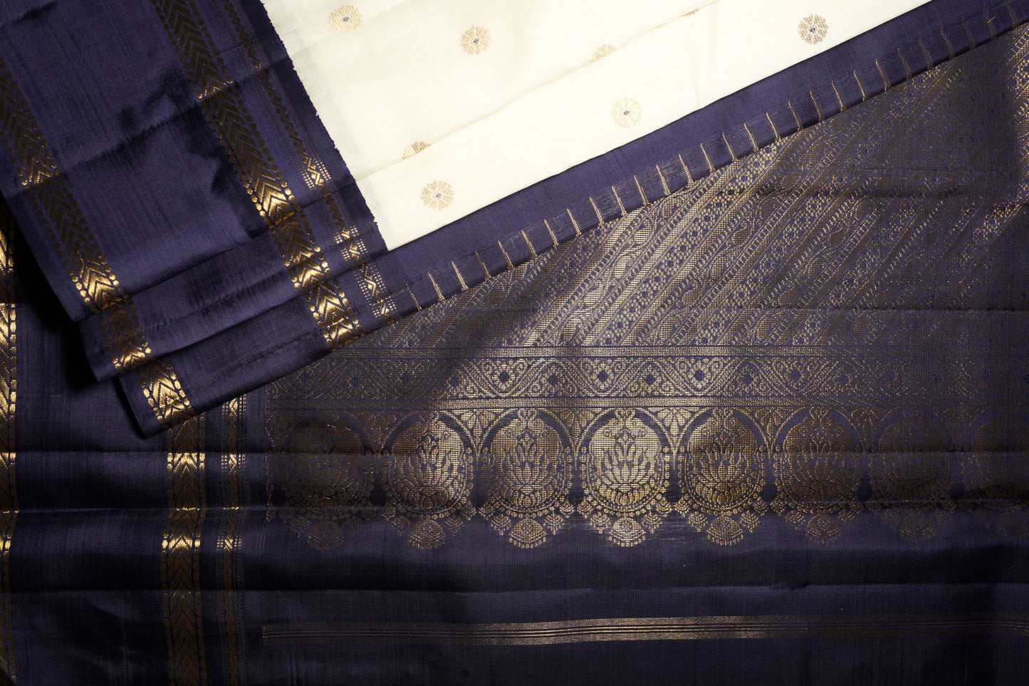 Ambaram Kanjivaram Silk Saree -AMB-IWNB-098 (3 Gram Gold Zari)