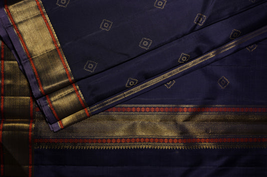 Ambaram Kanjivaram Silk Saree -AMB-DNBRZ-0103 (3 Gram Gold Zari)