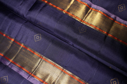 Ambaram Kanjivaram Silk Saree -AMB-DNBRZ-0103 (3 Gram Gold Zari)