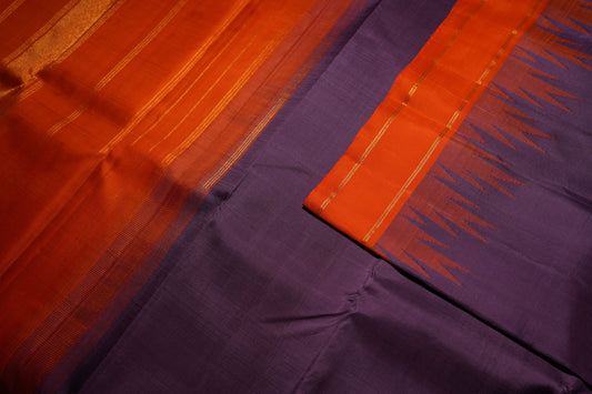 Ambaram Kanjivaram Silk Saree -AMB-DNBRZ-0104 (3 Gram Gold Zari)