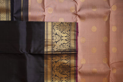 Ambaram Kanjivaram Silk Saree -AMB-DPBLKPN-024 (3 Gram Gold Zari)