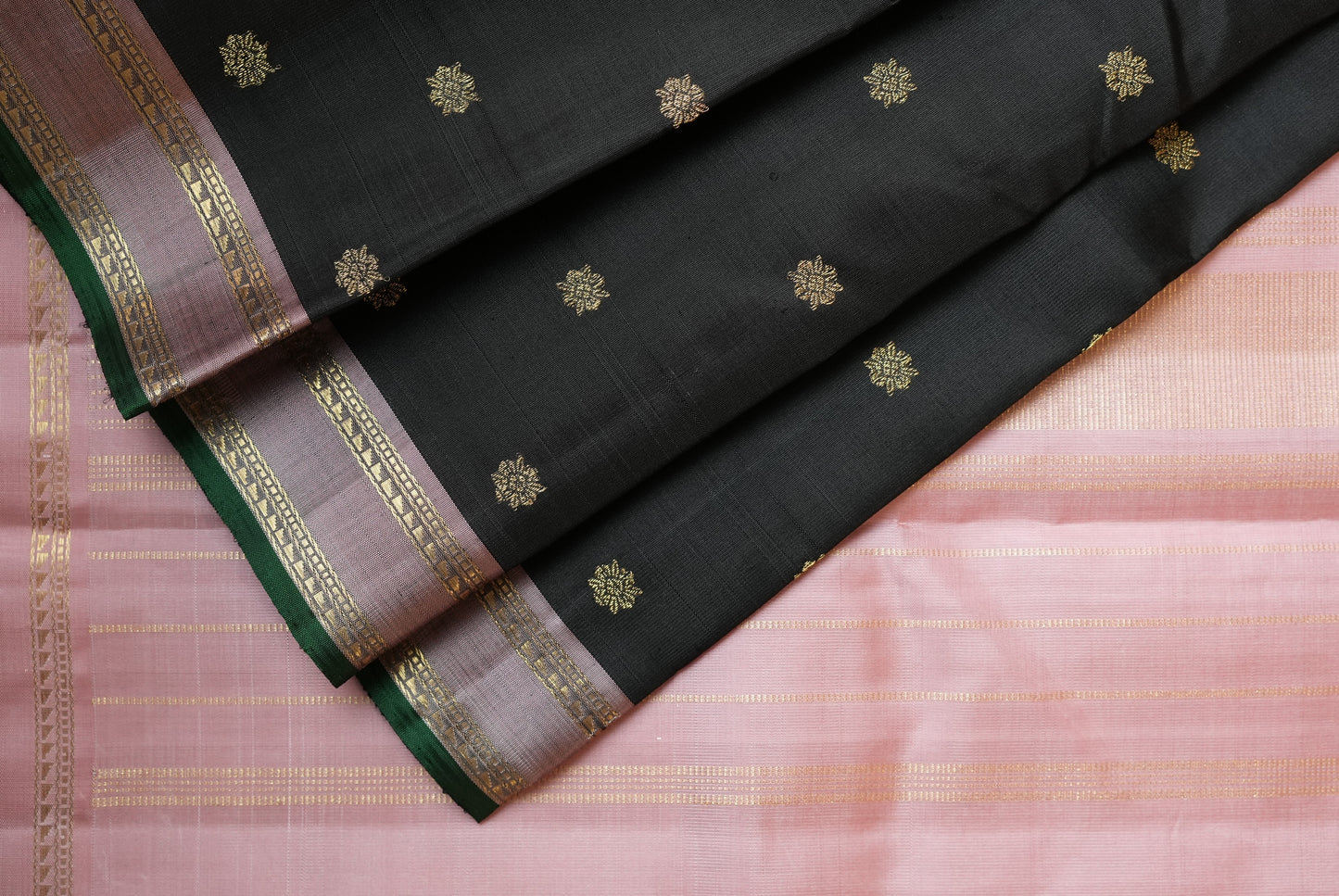 Ambaram Kanjivaram Silk Saree -AMB-MDBLGD-023 (3 Gram Gold Zari)