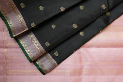 Ambaram Kanjivaram Silk Saree -AMB-MDBLGD-023 (3 Gram Gold Zari)
