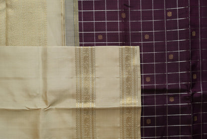 Ambaram Kanjivaram Silk Saree -AMB-PURGO-021 (3 Gram Gold Zari)