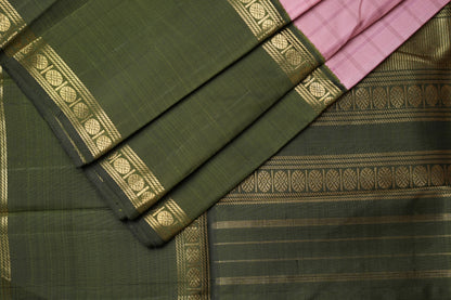 Ambaram Kanjivaram Silk Saree -AMB-PNKOL-020 (3 Gram Gold Zari)
