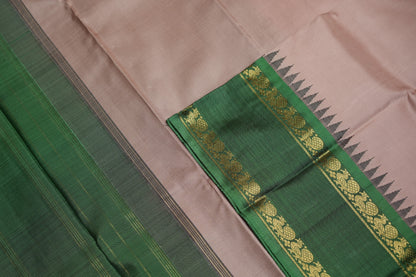 Ambaram Kanjivaram Silk Saree - AMB-PEAGR-018 (4 Gram Gold Zari)