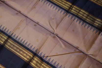 Ambaram Kanjivaram Silk Saree -AMB-NVBLGD-037 (3 Gram Gold Zari)