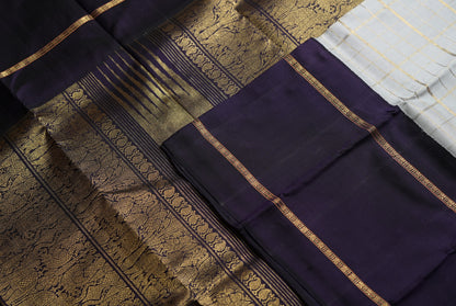 Ambaram Kanjivaram Silk Saree- AMB-PRGRY-016 (3 Gram Gold Zari)