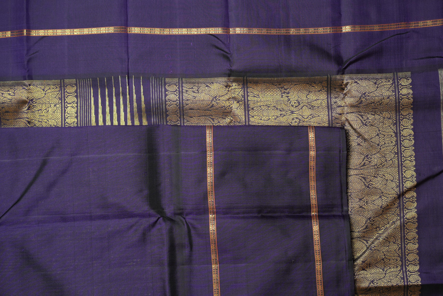 Ambaram Kanjivaram Silk Saree- AMB-PRGRY-016 (3 Gram Gold Zari)