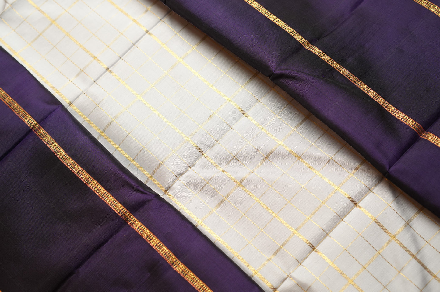 Ambaram Kanjivaram Silk Saree- AMB-PRGRY-016 (3 Gram Gold Zari)